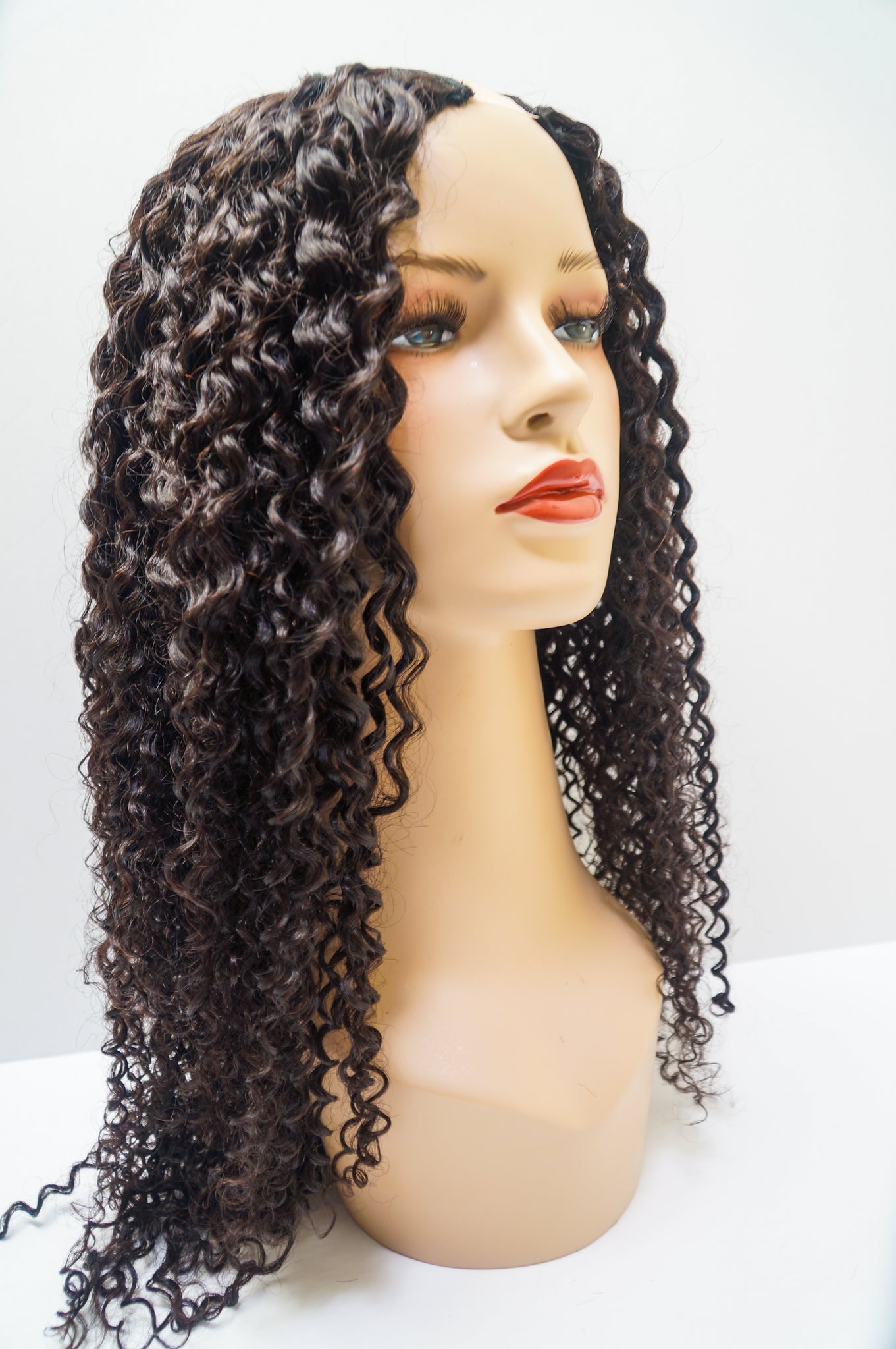 Tight Curly U-Part Remy Wig