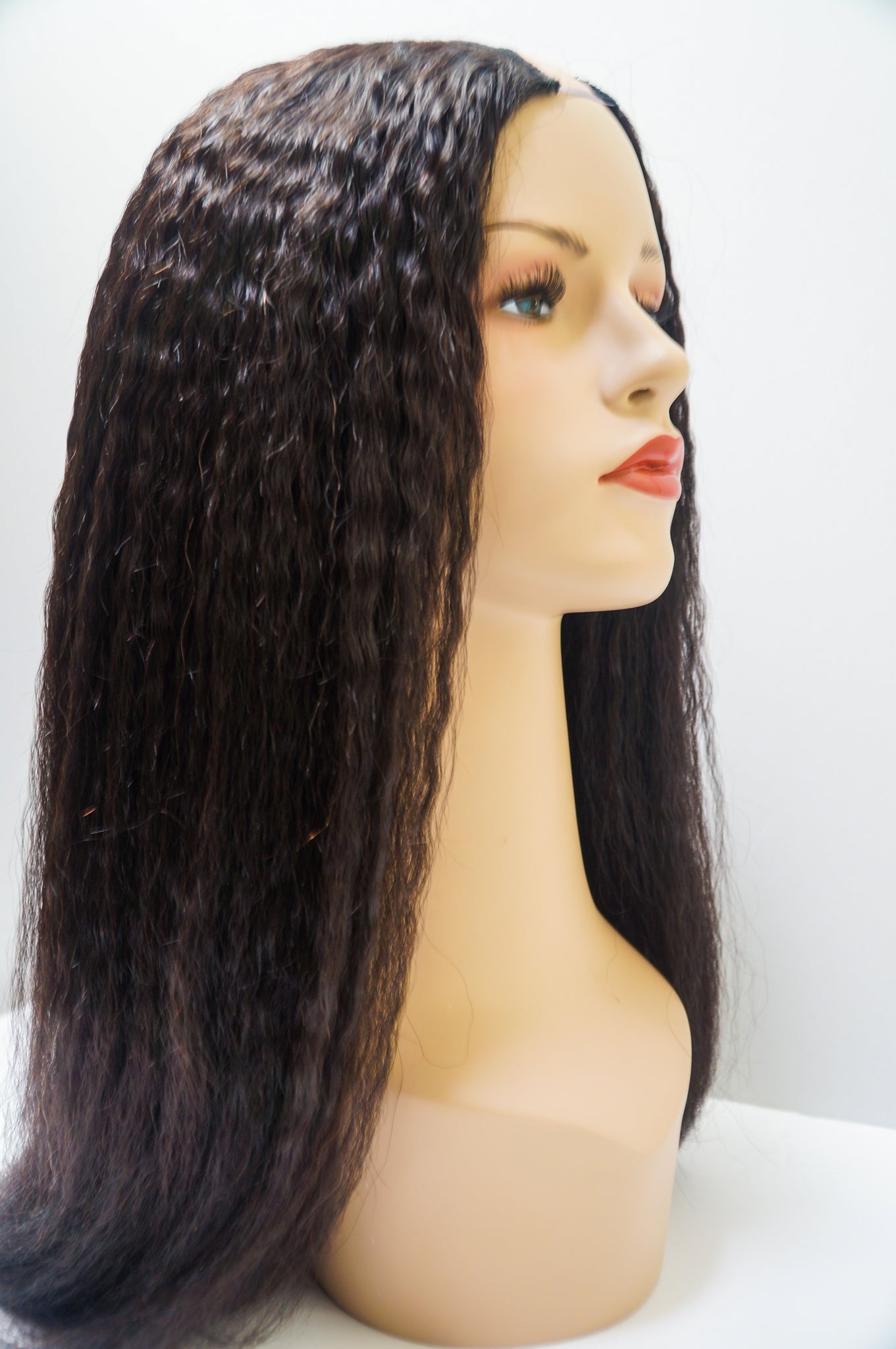 Relaxed Straight U-Part Remy Wig
