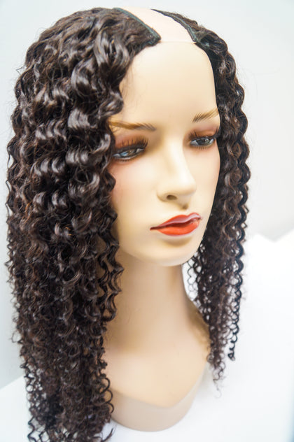 Tight Curly U-Part Remy Wig